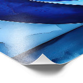 Impression Photo Cascade bleue Abstraite (Coin)