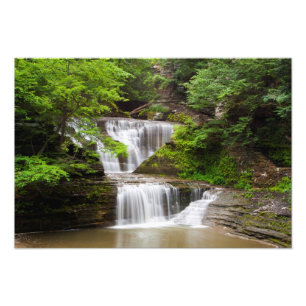 Impression Photo Cascade dans Buttermilk Falls State Park, New York