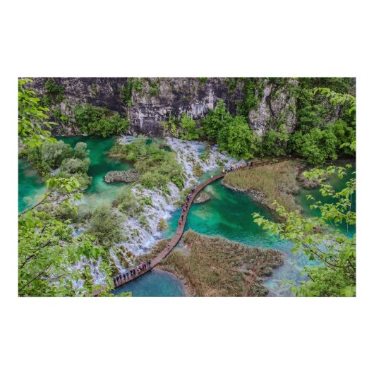 Impression Photo Cascade de cascade du parc des lacs Plitvice (Devant)