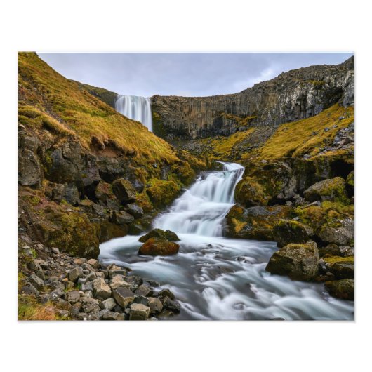 Impression Photo Cascade de Svodufoss Islande (Devant)