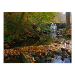Impression Photo Cascade et ruisseau d'automne en Pennsylvanie Natu