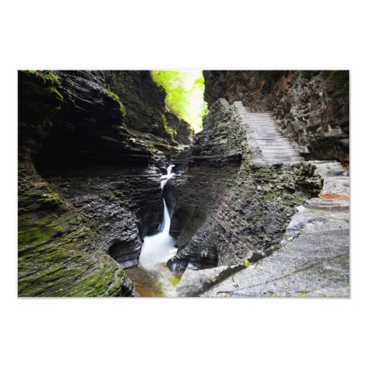 Impression Photo Cascade étroite, Watkins Glen (Devant)