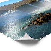 Impression Photo Cascade islandaise en été (Coin)