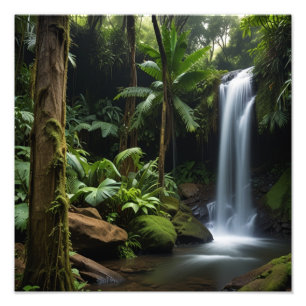 Impression Photo Cascade tropicale luxuriante