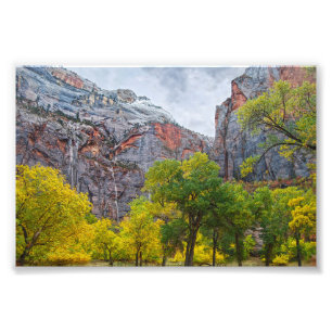 Impression Photo Cascades, parc national de Zion, Utah