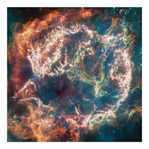 Impression Photo Cassiopeia A MIRI Image James Webb Télescope Spati
