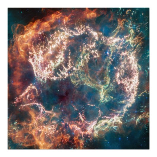 Impression Photo Cassiopeia A MIRI Image James Webb Télescope Spati (Devant)