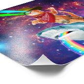 Impression Photo Cat Cowboy chevauchant un requin crachant un arc-e (Coin)