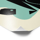 Impression Photo Cat de Seattle moderne du milieu du siècle (Coin)