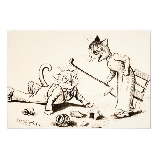 Impression Photo Cat Life par Louis Wain (Devant)