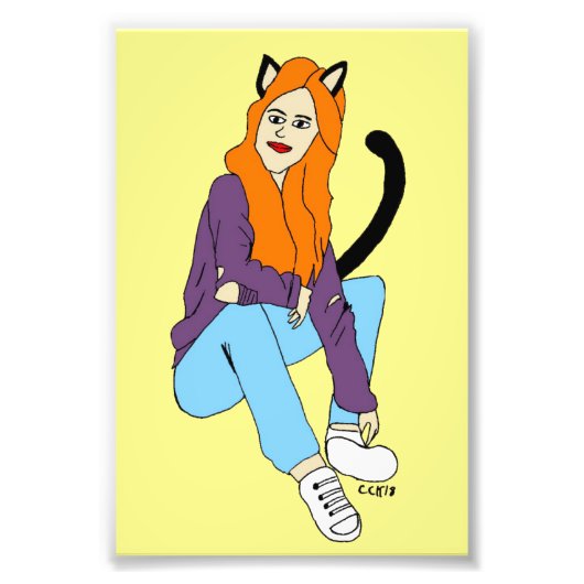 Impression Photo catgirl (Devant)