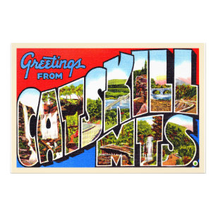 Impression Photo Catskill Mounts New York Grande Lettre Carte posta