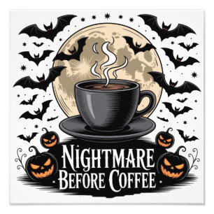 Impression Photo Cauchemar Avant Halloween Café