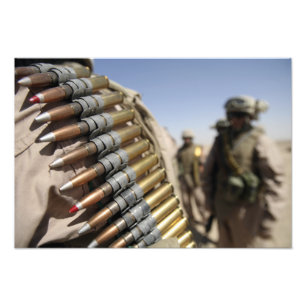 Impression Photo Ceintures de munitions de calibre 50
