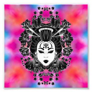 IMPRESSION PHOTO CELESTIEL MYSTIQUE JAPONAIS GEISHA SPIRIT