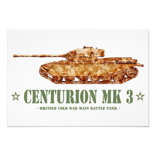 Impression Photo Centurion MK 3 Tank British MBT de guerre froide