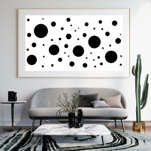 Impression Photo Cercle Abstrait minimaliste noir blanc moderne