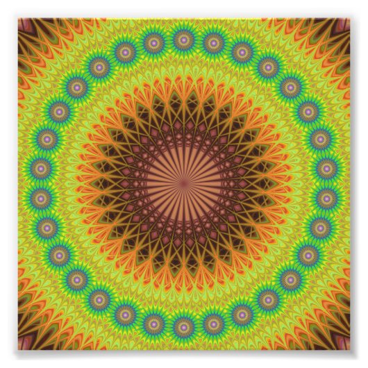 Impression Photo Cercle étoilé mandala (Devant)