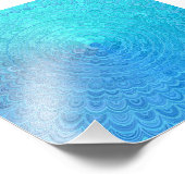 Impression Photo Cercle floral bleu clair Mandala (Coin)