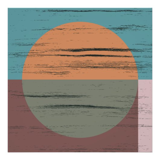 Impression Photo Cercle Orange Et Vert (Devant)