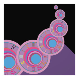 Impression Photo Cercles tourbillonnants en forme de poule sur mesu