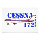 Impression Photo Cessna 172 Skyhawk Illustration Bold Text Design (Devant)
