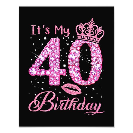 Impression Photo C'est ma reine du 40e anniversaire (Devant)