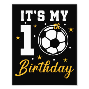 Impression Photo C'est mon 10e anniversaire de football dix ans