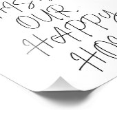 Impression Photo C'est notre chez-nous heureux Simple Sign Black Wh (Coin)