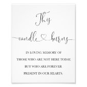 Impression Photo Cette Bougie Brûle Dans Love Memory Mariage Signal (Devant)
