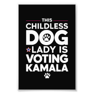 Impression Photo Cette dame de chien sans enfants vote pour l'élect