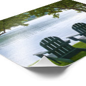 Impression Photo Chaises Adirondack face au lac (Coin)