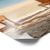 Impression Photo Chaises longues de plage à la retraite avec paraso (Coin)