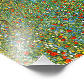 Impression Photo Champ de coquelicots de Gustav Klimt (Coin)