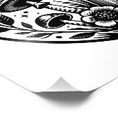 Impression Photo Champignons et fleurs vintage  (Coin)