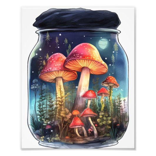 Impression Photo Champignons Magiques En Jarres (Devant)
