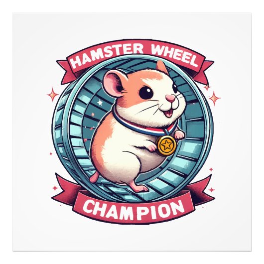 Impression Photo Champion de roue de hamster (Devant)