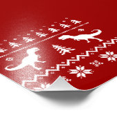 Impression Photo Chandail de Noël de T-Rex Dinosaur (Coin)