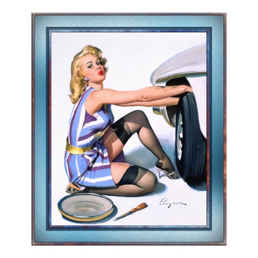 Impression Photo Changement rapide par Gil Elvgren (Devant)