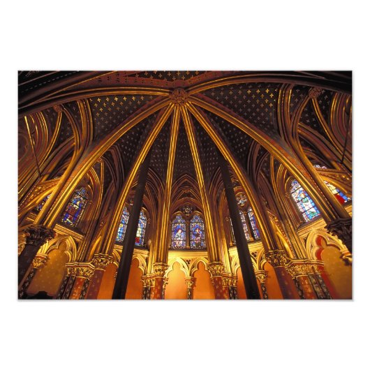Impression Photo chapelle basse de La Sainte-Chapelle, Paris, (Devant)