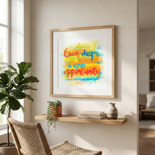 Impression Photo Chaque Jour Est Une Nouvelle Citation De Calligrap