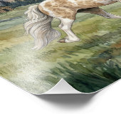 Impression Photo Charismatic Pinto Icelandic Mare watercolor (Coin)