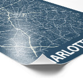 Impression Photo Charlotte - Plan ville de Caroline du Nord (Coin)