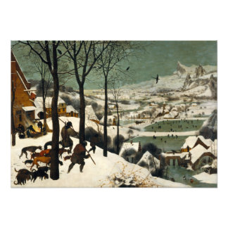 Impression Photo Chasseurs dans la neige par Pieter Bruegel l'Ancie