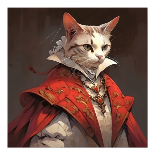 Impression Photo Chat Aristocrate Drôle (Devant)