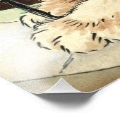 Impression Photo Chat au travail avec lunettes de Louis Wain (Coin)