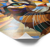 Impression Photo Chat Cubisme IA (Coin)