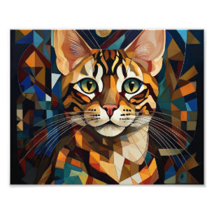 Impression Photo Chat Cubisme IA