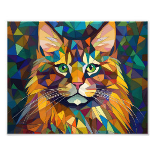 Impression Photo Chat Cubisme IA
