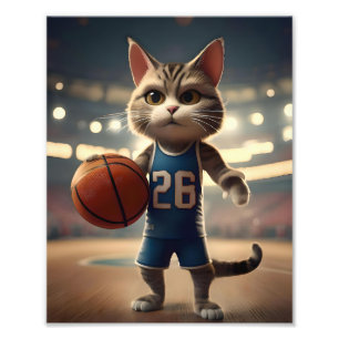 Impression Photo Chat de basket-ball,